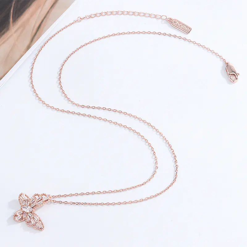 Chomel Butterfly Necklace in S925 Silver from Singapore