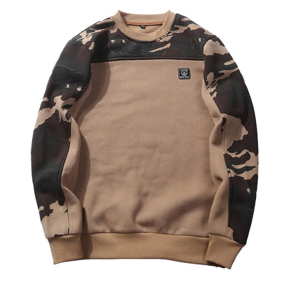 Men's Plus Size Camouflage Pullover Sweatshirt
