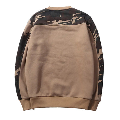 Men's Plus Size Camouflage Pullover Sweatshirt