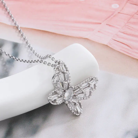 Chomel Butterfly Necklace in S925 Silver from Singapore